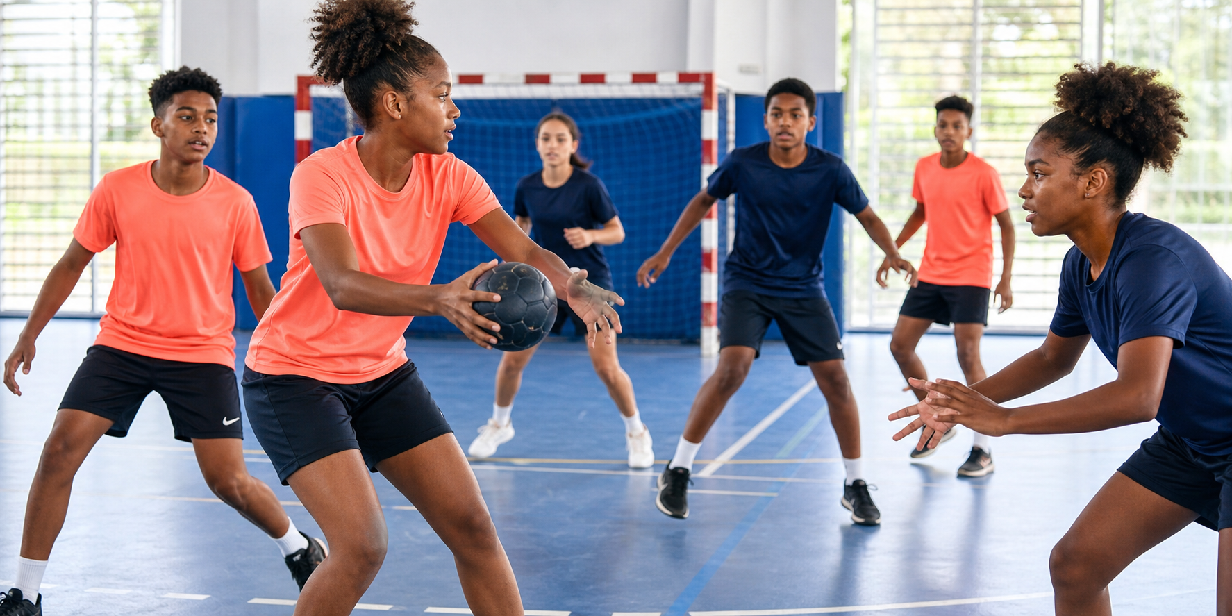 Jeunes handballeuses et handballeurs antillais